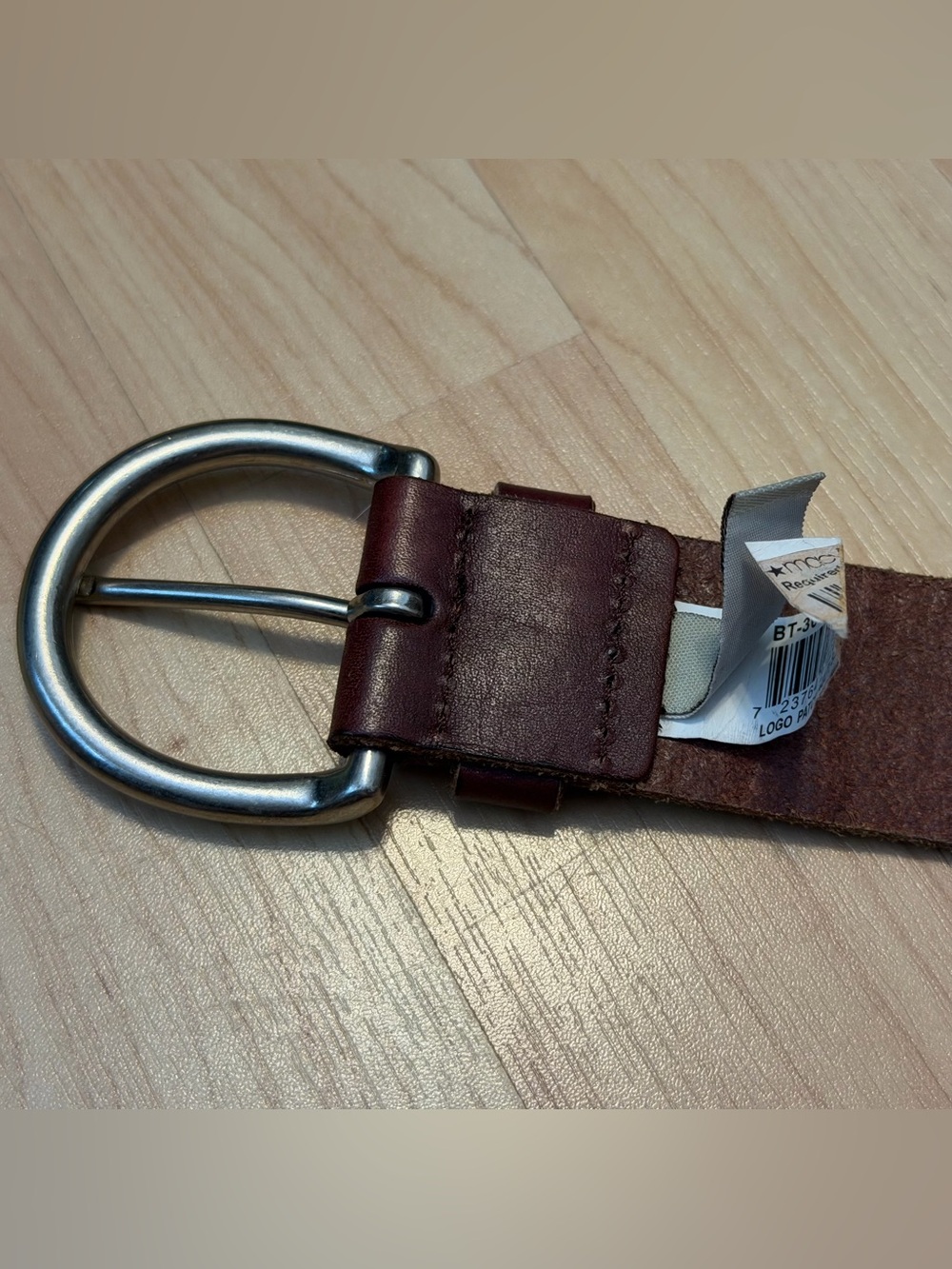 Fossil Patchwork Vintage Brown Genuine Leather Women's Belt Size Medium - Picture 5 of 6